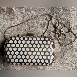 Elegant Gold and White Clutch